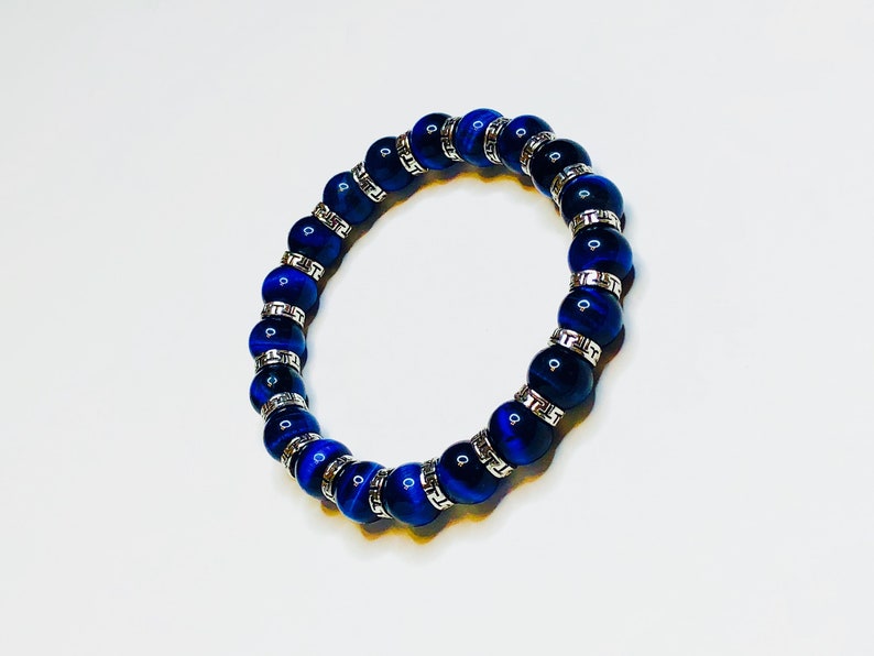 Bando - Blue Tiger Eye Bead Bracelet