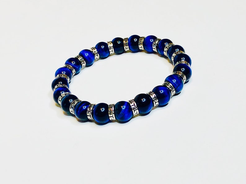 Bando - Blue Tiger Eye Bead Bracelet