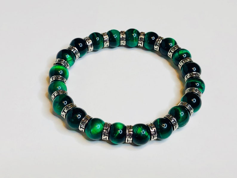 Bando - Green Tiger Eye Bead Bracelet