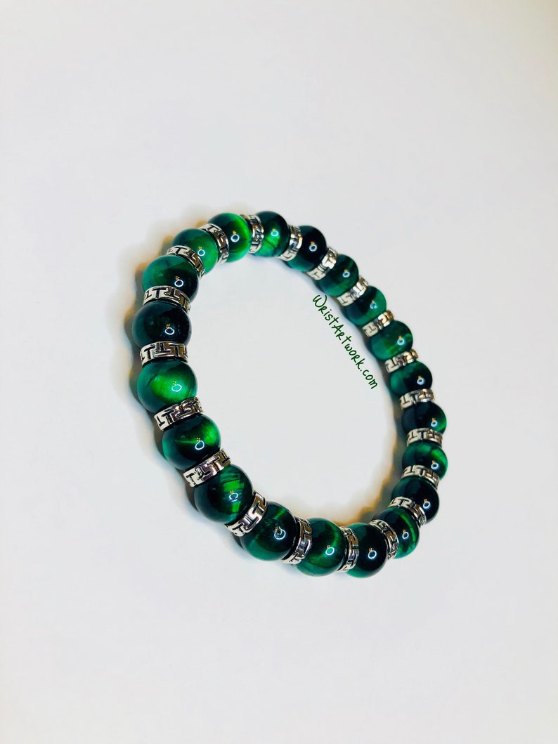 Bando - Green Tiger Eye Bead Bracelet
