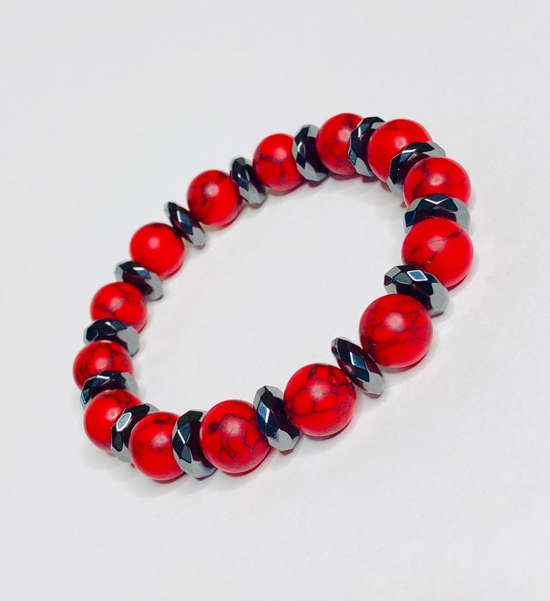 LAVA - Red Turquoise Bead Bracelet