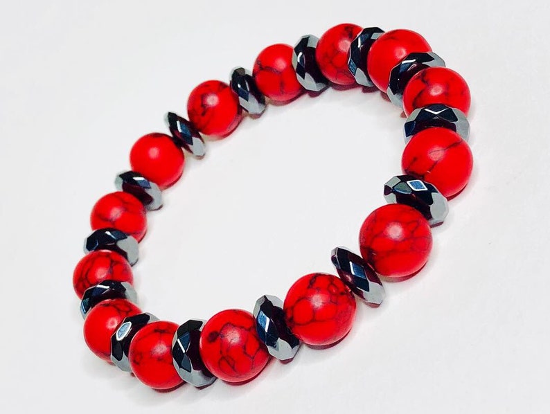 LAVA - Red Turquoise Bead Bracelet